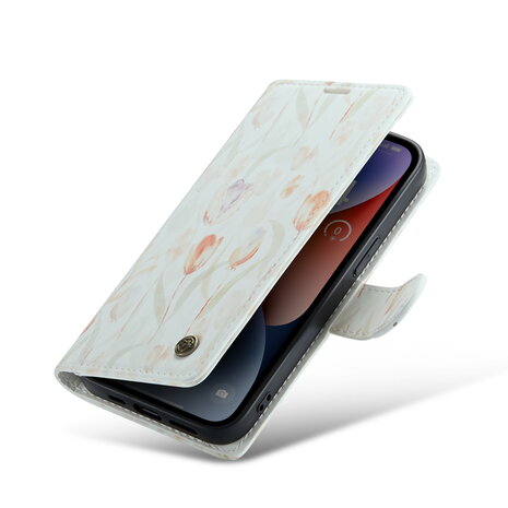 iPhone 14 met Tulpen Print - Book Case