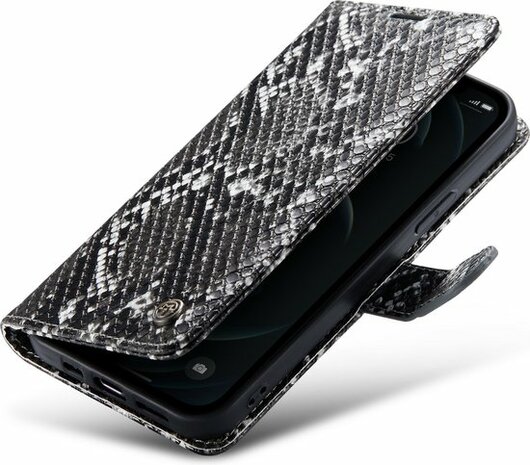 iPhone 11 Zwart - Slangen Book Case