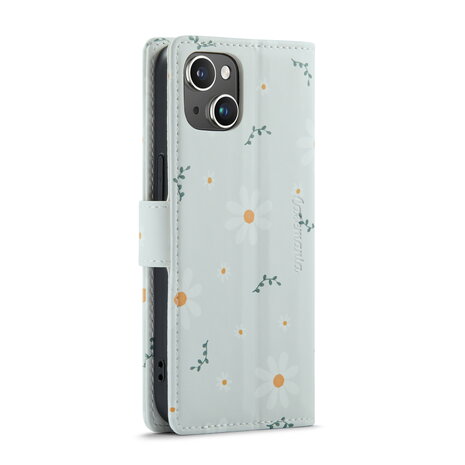 iPhone 14 met Madeliefje Print - Book Case