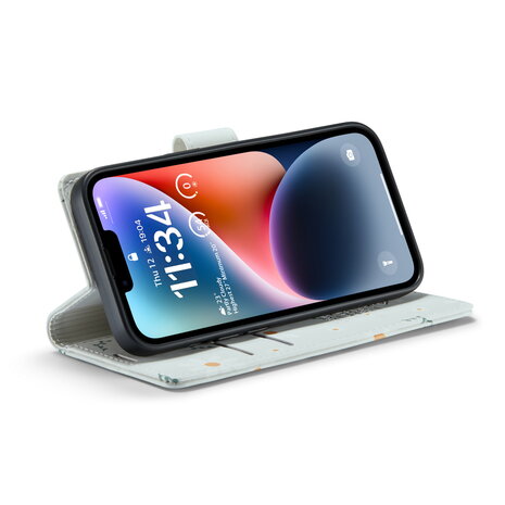 iPhone 14 met Madeliefje Print - Book Case