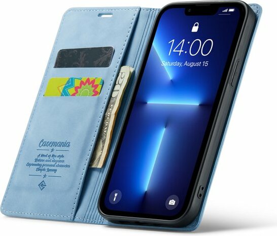 iPhone 13 Pro Max Sky Blue - Book Case