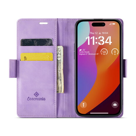 iPhone 15 Pro Max Bright Lila - MagSafe Book Case