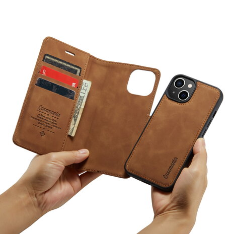 iPhone 15 Sienna Brown - 2 in 1 Book Case