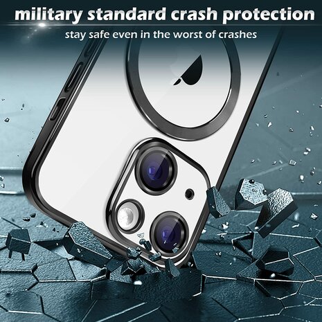 iPhone 15 Zwart - TPU Back Cover - Geschikt voor Magsafe