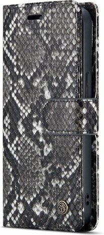 iPhone 13 Mini Zwart - 2 in 1 Slangen Book Case