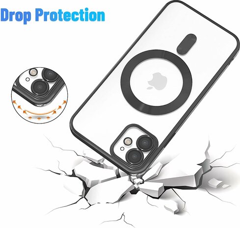 iPhone 11 Zwart - TPU Back Cover Geschikt voor Magsafe