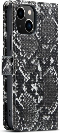 iPhone 13 Mini Zwart - Slangen Book Case