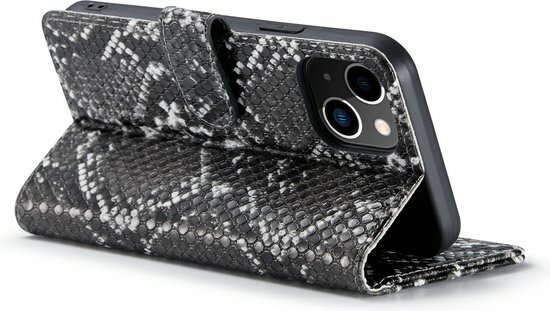 iPhone 13 Mini Zwart - Slangen Book Case
