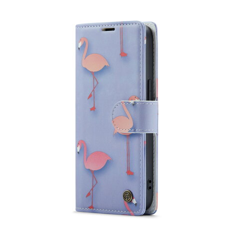 iPhone 14 met Flamingo Print - Book Case
