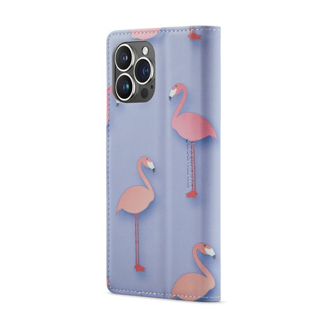 iPhone 14 Pro met Flamingo Print - Book Case