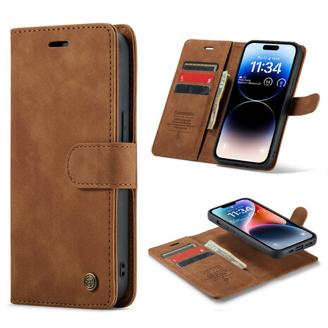 iPhone 12 Pro Max Sienna Brown - 2 in 1 Book Case