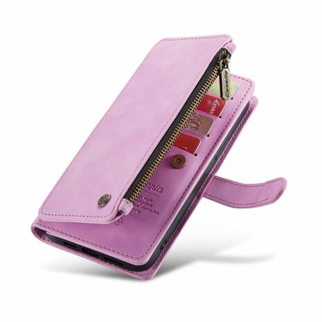 iPhone 14 Pro Pastel Lila - Book Case met Rits