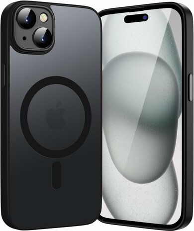 iPhone 15 - Zwart - Matte Armor - Geschikt voor MagSafe