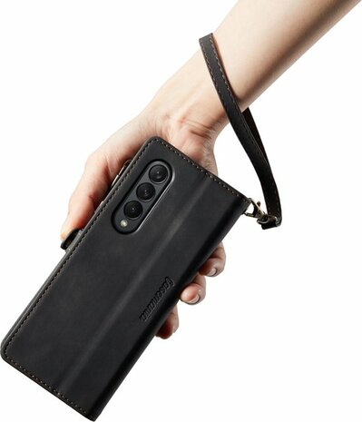 Samsung Z Fold 3 Charcoal Gray - Book Case met Rits