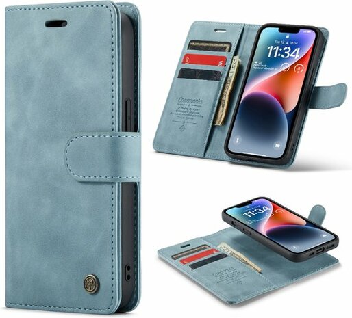 iPhone 14 Aqua Blue - 2 in 1 Book Case