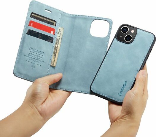 iPhone 14 Aqua Blue - 2 in 1 Book Case