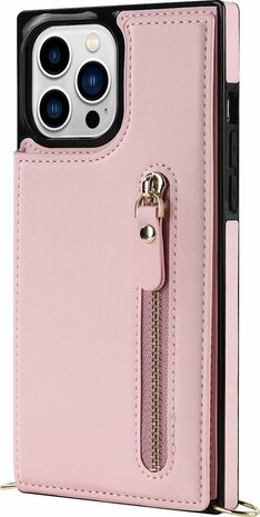 iPhone 14 Pro Roze - Back Cover met Koord