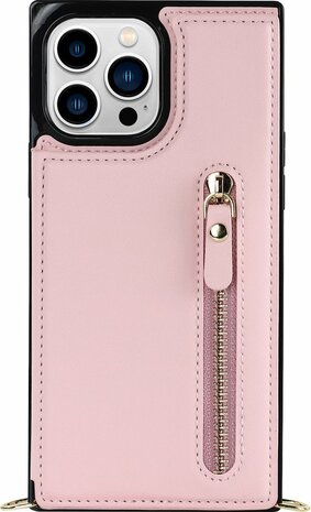 iPhone 14 Pro Roze - Back Cover met Koord