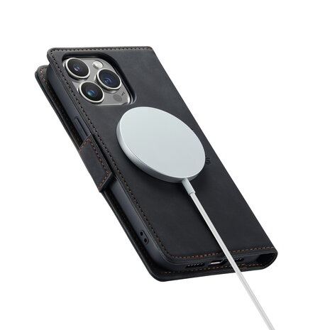 iPhone 15 Pro Max Charcoal Gray - MagSafe Book Case
