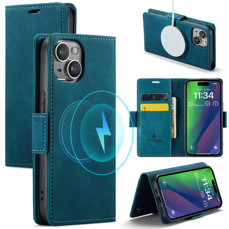 iPhone 15 Plus Emerald Green - MagSafe Book Case