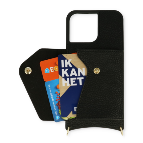 iPhone 14 Pro Zwart - Back Cover met Band