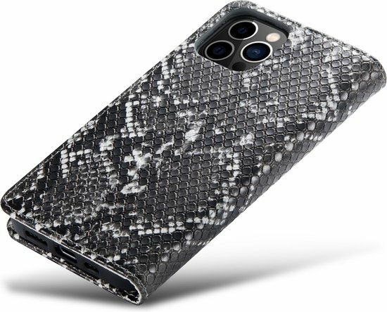 iPhone 13 Pro Max Zwart - Slangen Book Case