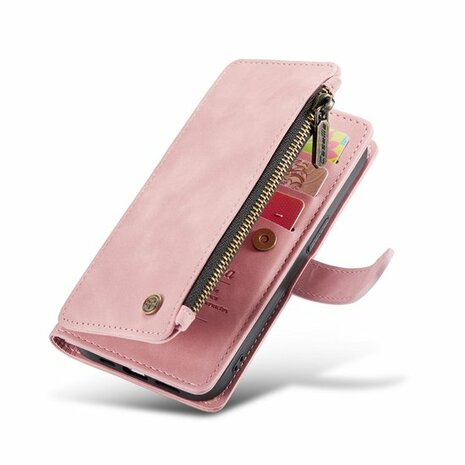 iPhone 14 Pale Pink - Book Case met Rits