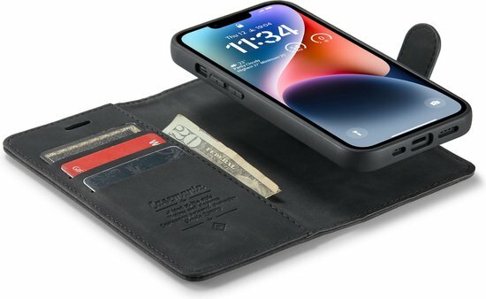 iPhone 14 Charcoal Gray - 2 in 1 Book Case
