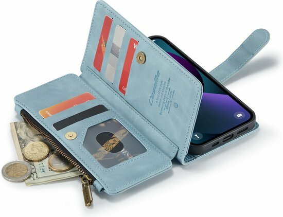 iPhone 13 Mini Aqua Blue - Book Case met Rits