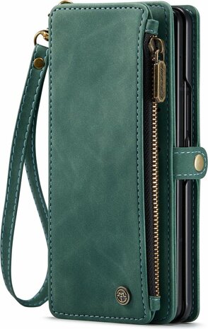 Samsung Z Fold 3 Olive Green - Book Case met Rits