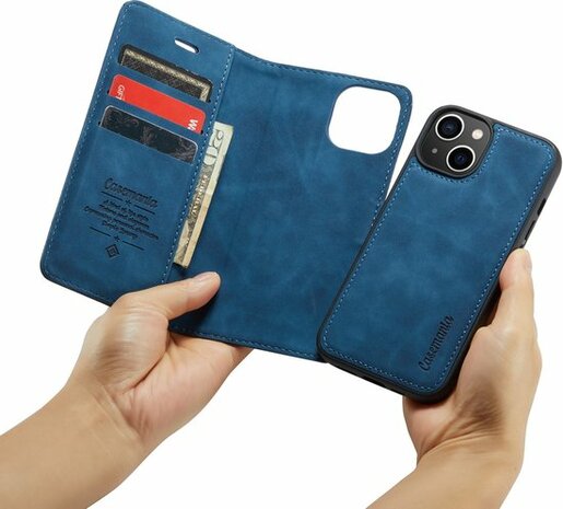 iPhone 14 Navy Blue- 2 in 1 Book Case
