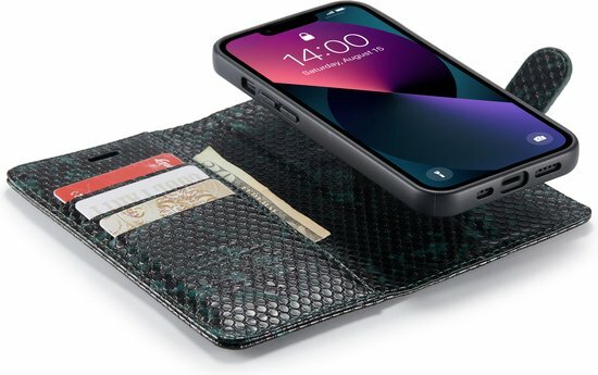 iPhone 13 Groen - 2 in 1 Slangen Book Case