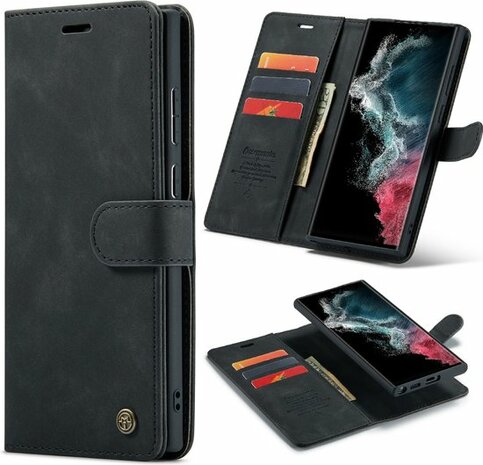 Samsung S22 Ultra Charcoal Gray - 2 in 1 Book Case
