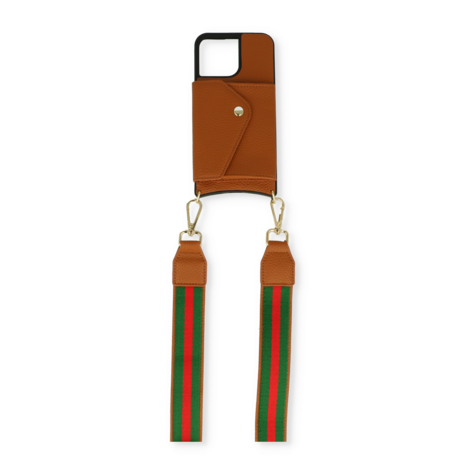 iPhone 14 Pro Max Bruin - Back Cover met Band