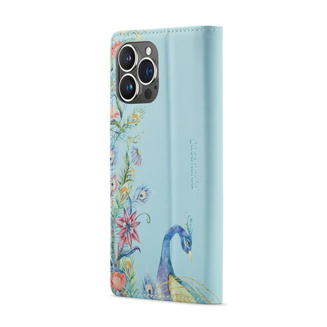 iPhone 14 Pro Max met Pauw Print - Book Case