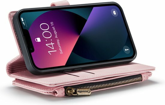 iPhone 13 Mini Pale Pink - Book Case met Rits