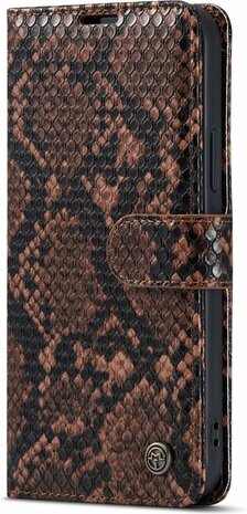 iPhone 13 Mini Bruin - Slangen Book Case