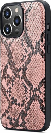 iPhone 13 Pro Max Roze - 2 in 1 Slangen Book Case