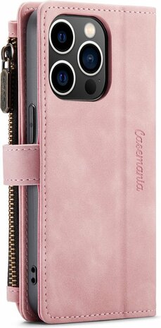 iPhone 14 Pro Pale Pink - Book Case met Rits