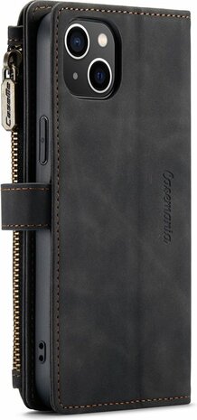 iPhone 14 Charcoal Gray - Book Case met Rits