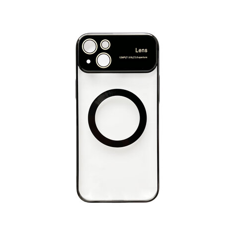 iPhone 15 Plus Zwart - MagSafe TPU Back Cover - Camera Protector