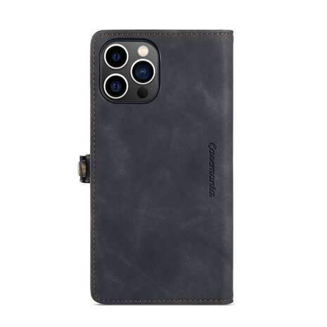iPhone 15 Charcoal Gray - MagSafe Book Case met Rits
