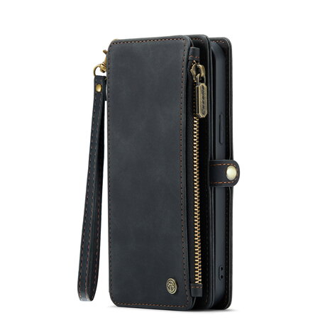 iPhone 15 Charcoal Gray - MagSafe Book Case met Rits