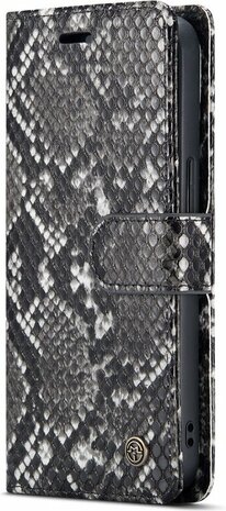 iPhone 13 Zwart - 2 in 1 Slangen Book Case