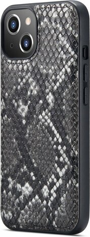 iPhone 13 Zwart - 2 in 1 Slangen Book Case