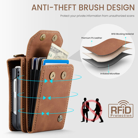 Samsung Flip 6 - Sienna Brown - Book Case met Koord