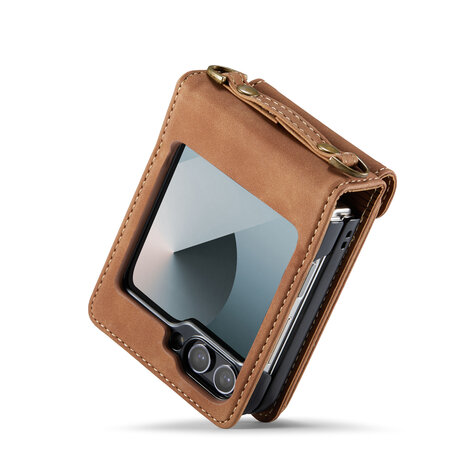 Samsung Flip 6 - Sienna Brown - Book Case met Koord