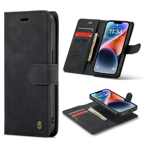 iPhone 13 Mini Charcoal Gray - 2 in 1 Book Case
