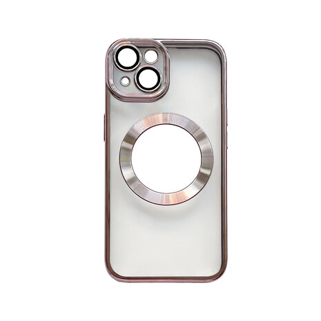 iPhone 14 Roze - TPU Back Cover Geschikt voor Magsafe