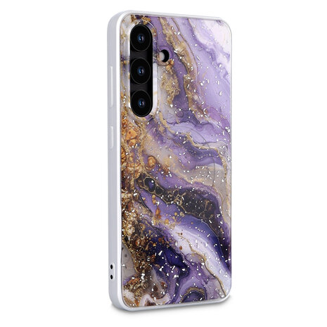 Samsung S25 Plus - Paars - Marmer MagSafe Back Cover